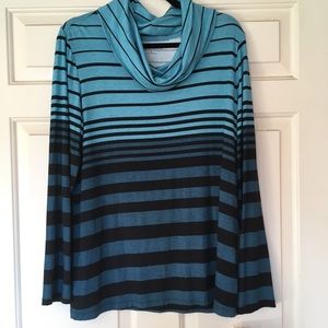 Croft & Barrow Large Cowl Turtleneck Shirt Top